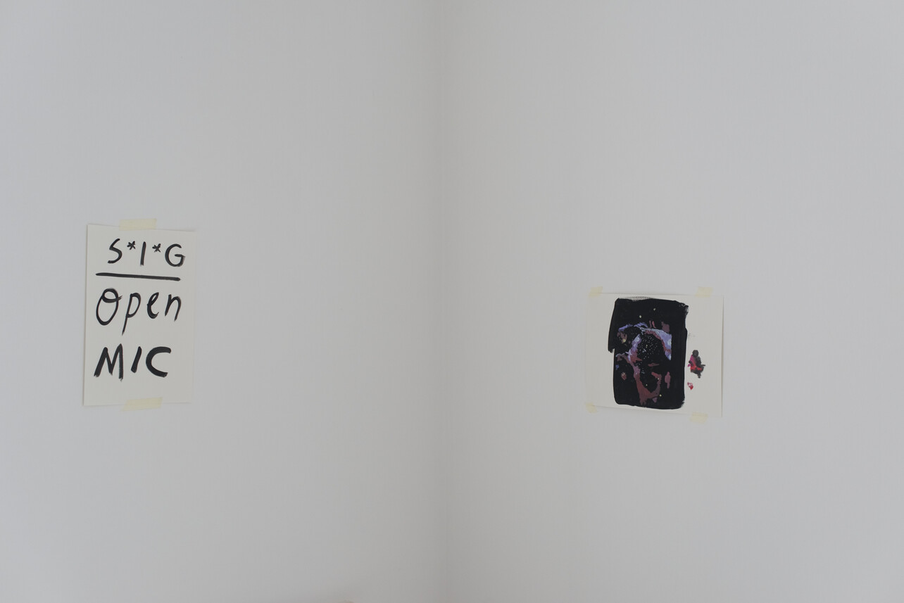 S*I*G open mic installation by Megan Francis Sullivan