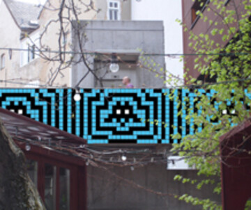 Eröffnung der STREET ART PASSAGE VIENNA – Invader (FRA)