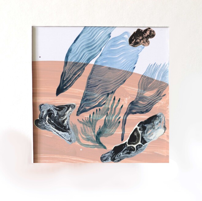 Petrificated Ambassadors, oil on coated paper, 10x10cm, 2018