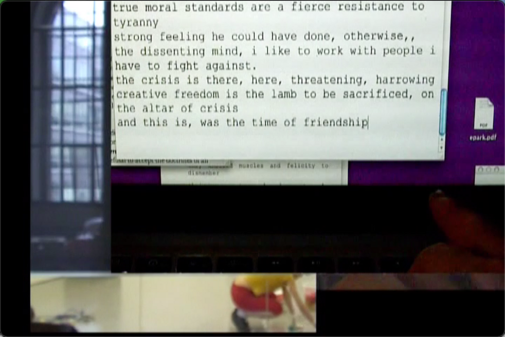 WtA, video, part of installtion <shallcellsellshellelsewhenelsewhere(sighsight into the control machine)> 2015