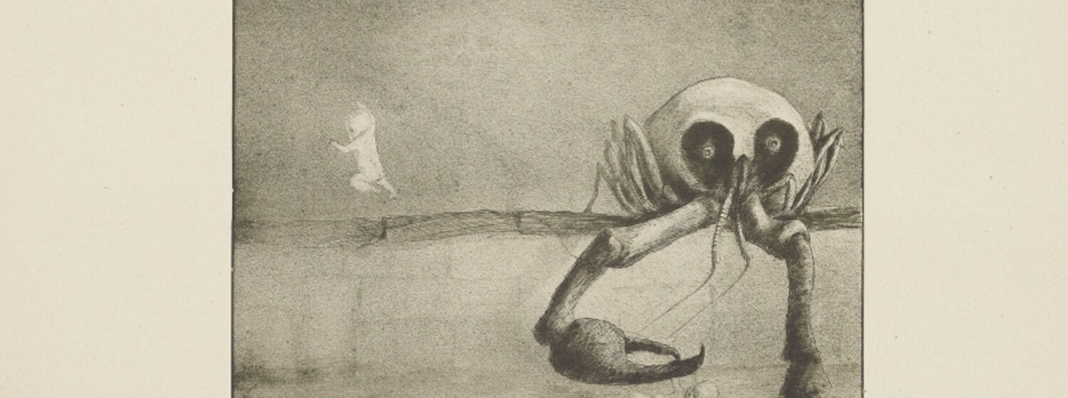 ALFRED KUBIN, „Die Stunde der Geburt“ (Blatt 2 von 15 der „Weber“-Mappe) | 1901/1902 © Leopold Privatsammlung | Leopold, Private Collection © Eberhard Spangenberg/Bildrecht, Wien, 2016 RADEK KNAPP TRIFFT ALFRED KUBIN