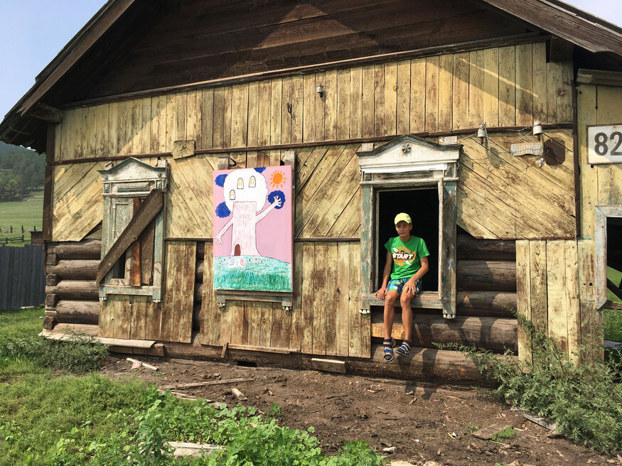 Stained glass, Baikal 2019