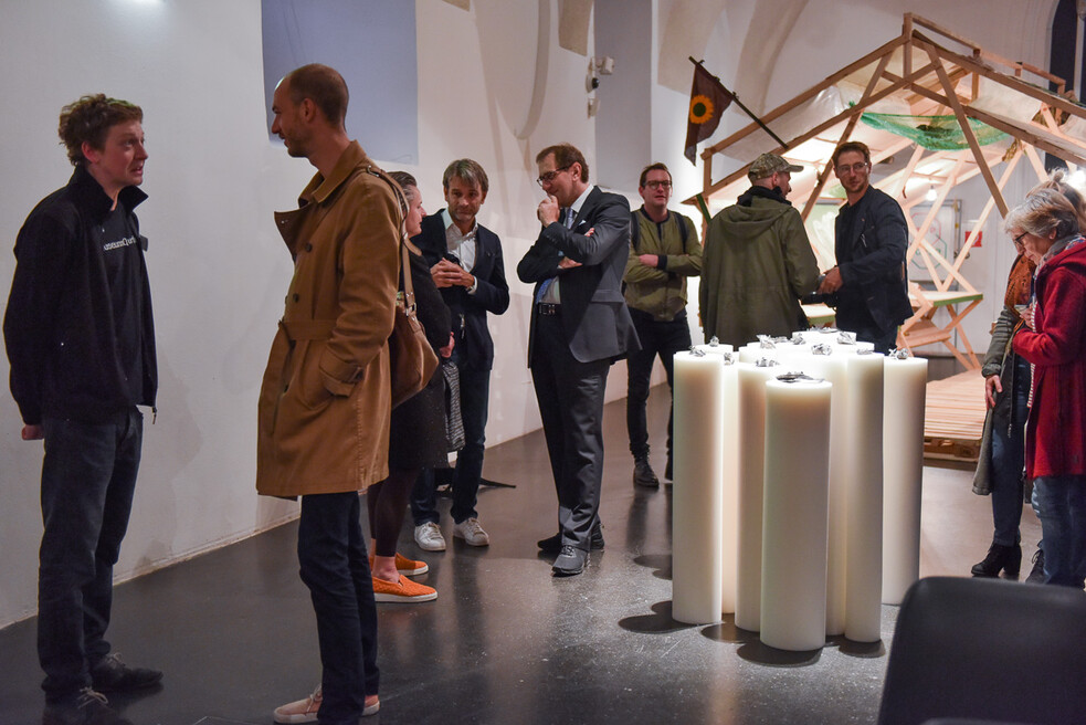 MQ-Director Christian Strasser with Boris Marte (ERSTE Foundation) and Christine König