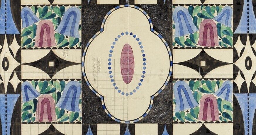 JOSEF HOFFMANN, Dessin Nr. 7741, 1910 © Backhausen-Archiv | Foto: Backhausen-Archiv Kurator:innenführung: POESIE DES ORNAMENTS – Das Backhausen-Archiv