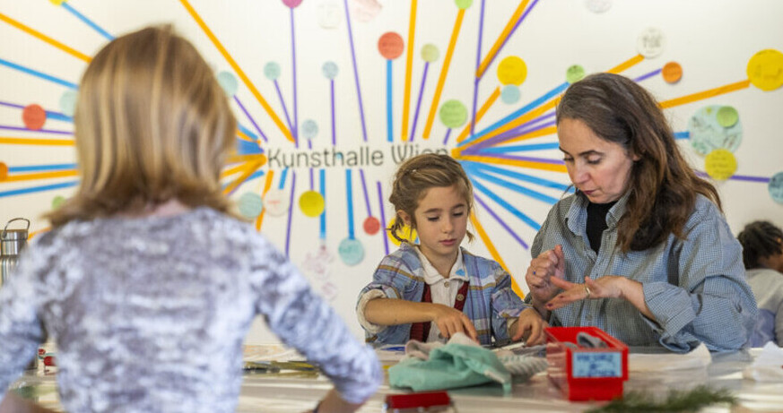 Kunsthalle Wien Atelier, Foto: Kunsthalle Wien Kinderprogramm: Pixelmania-Druckwerkstatt mit Legosteinen