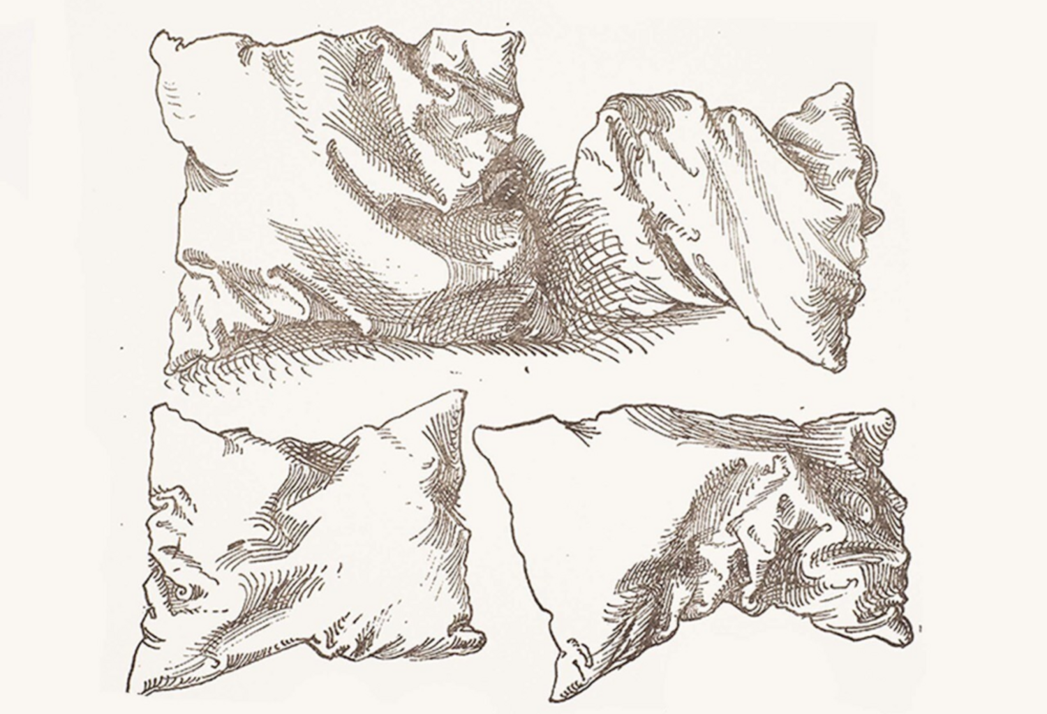 Albrecht Dürer, Kissenstudien, Kupferstich