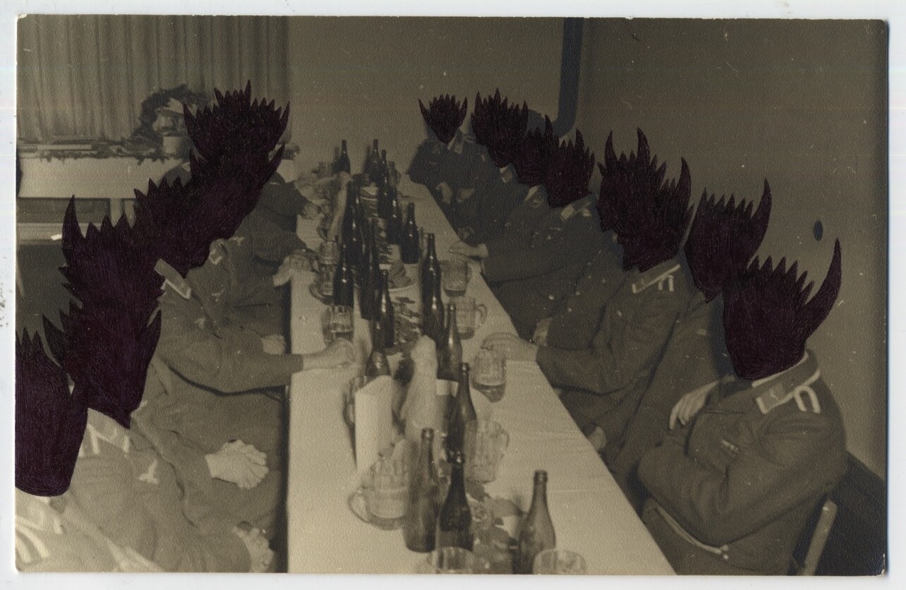 Exterminators, Pen on c-prints. Variable dimensions, 2016. Courtesy the artist