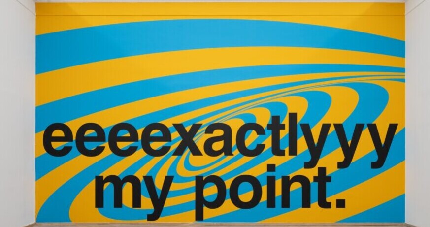 Nora Turato, eeeexactlyyy my point, 2021, Ausstellungsansicht “Post-Capital: Art and the Economics of the Digital Age”, Kunsthal Charlottenborg, Kopenhagen, Courtesy die Künstlerin, Galerie Gregor Staiger, Zürich und LambdaLambdaLambda, Prishtina, F Vodstvo kroz izložbu: Nora Turato