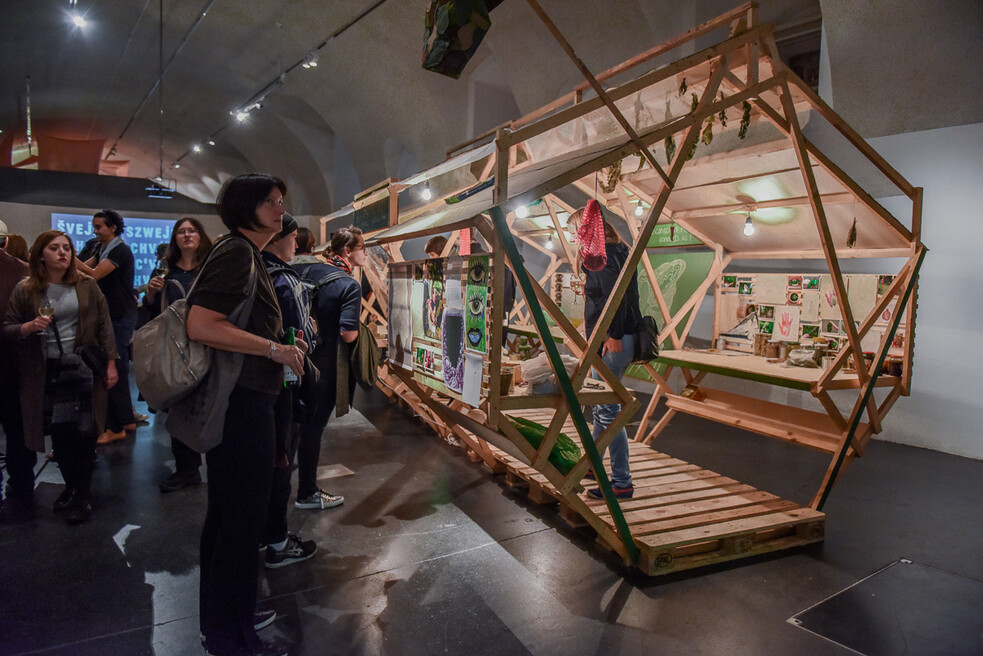 Installation by ex-artists' collective