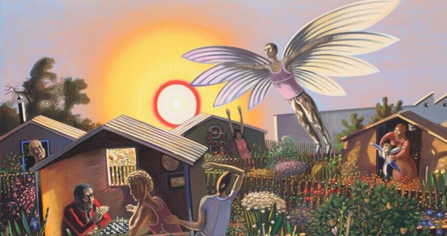 Wolfgang Mattheuer, Der Nachbar, der will fliegen, 1984, Foto: József Rosta / Ludwig Museum – Museum of Contemporary Art, Courtesy der Künstler, © Bildrecht, Wien 2024 Workshop/Führung: Das Gewicht der Sonne