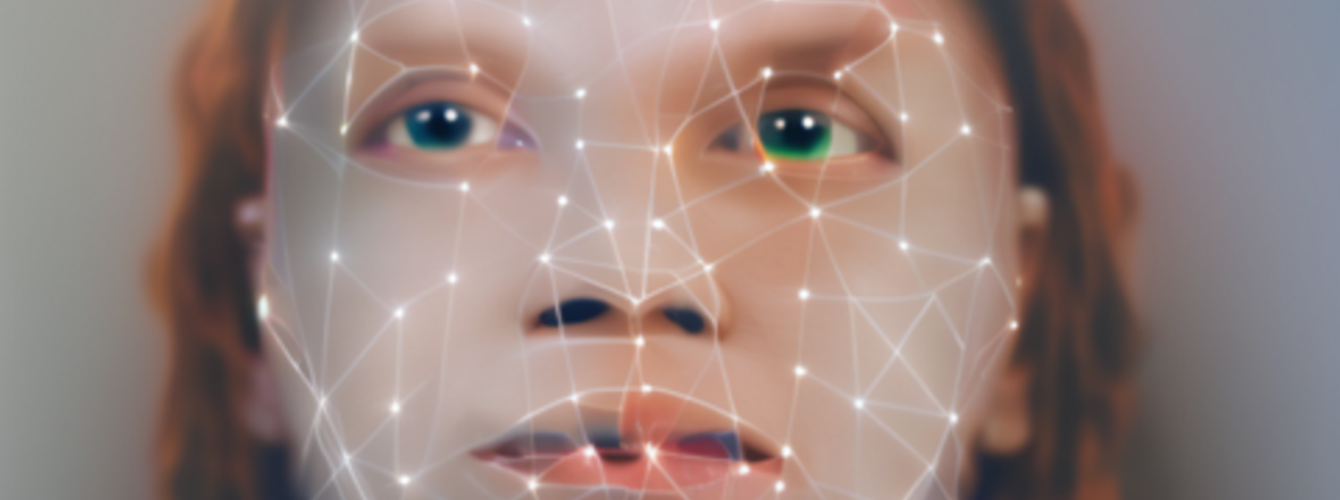 AI/ face recognition Labyrinth, Margarete Ersatzgesicht (Game Ergebnis), AI image2image, 2023 