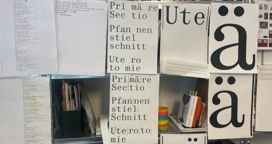 Alexandra Möllner gestaltet die Textpassage „Primäre Sectio“ von Emilia Mékok