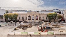 Baustelle Fixverpflanzung am HQ Hauptplatz.