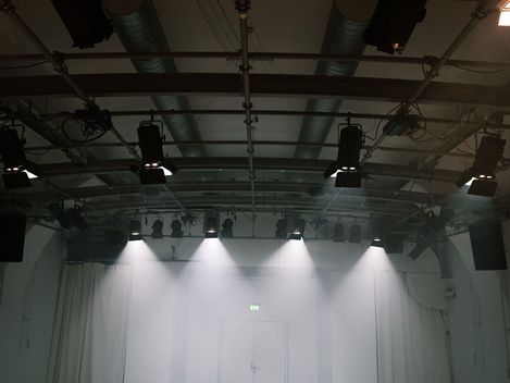 Part of Stage 2 at DSCHUNGEL WIEN, spotlights