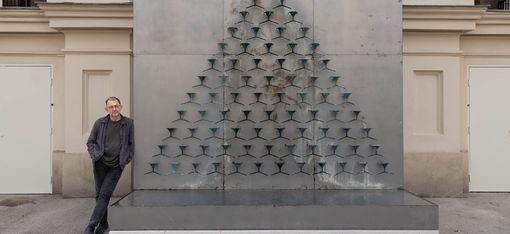 Frontal view of Pavlo Makov’s “Fountain of Exhaustion”