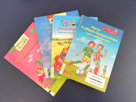 mehrere bunte Erstlesebücher