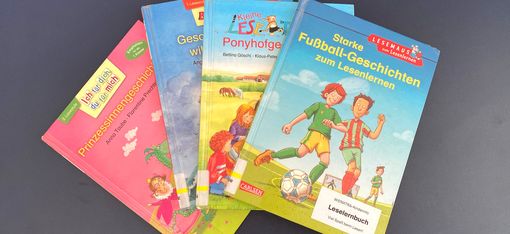 mehrere bunte Erstlesebücher