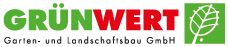 Image of the Grünwert logo, green and red font