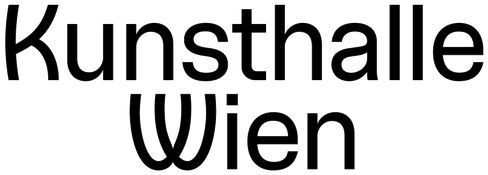 Black-and-white line drawing of the text 'Kunsthalle Wien' in two lines