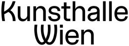 Schwarz-weiße Linienzeichnung des Schriftzugs 'Kunsthalle Wien' in zwei Zeilen