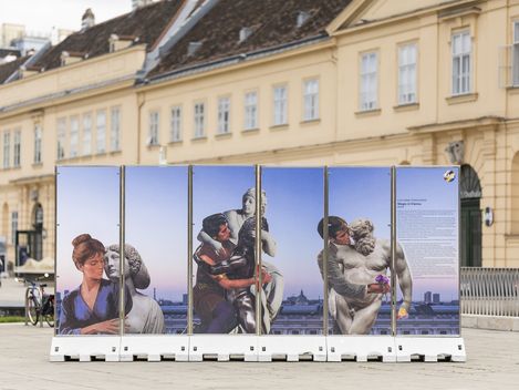 Installation view Magic in Vienna of Luciana Pinchiero at MQ Forecourt