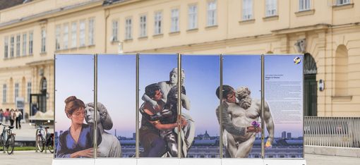 Installation view Magic in Vienna of Luciana Pinchiero at MQ Forecourt