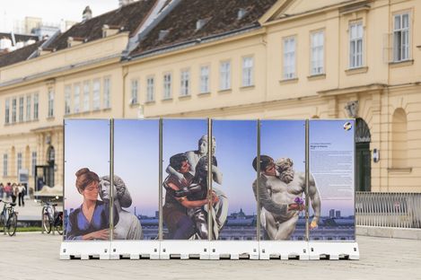 Installation view Magic in Vienna of Luciana Pinchiero at MQ Forecourt