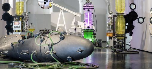 Exhibition view METABOLICA – Thomas Feuerstein, MQ Freiraum