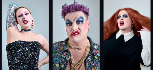 Three drag sisters in a picture