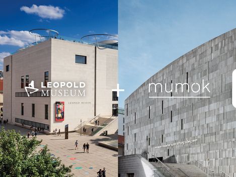 Combined ticket for the Leopold Museum and mumok at MuseumsQuartier Vienna.