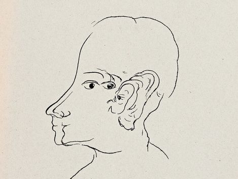 Pencil drawing of a head