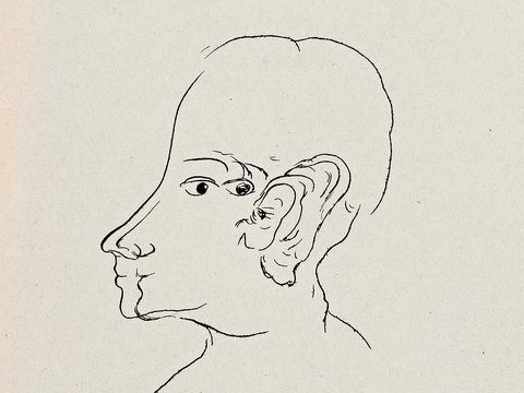 Pencil drawing of a head