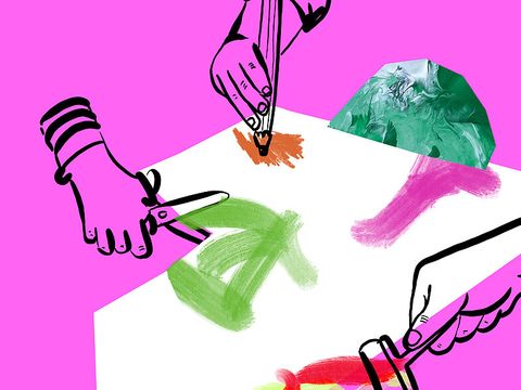 Grafik mit Pinsel
