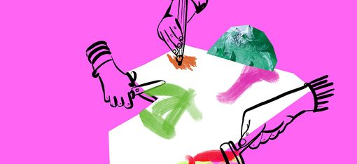 Grafik mit Pinsel