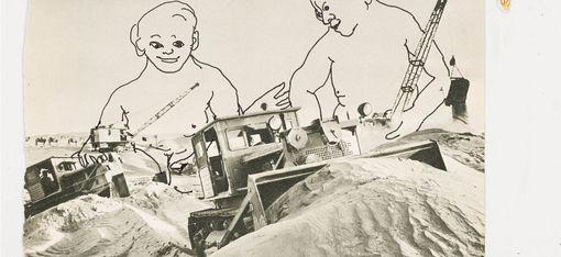 Bagger auf Sand