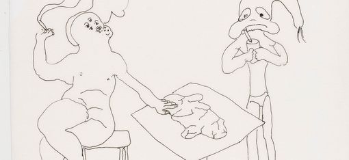 Pencil drawings of figures