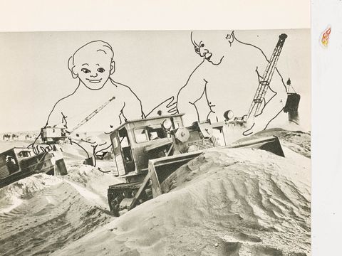 Bagger auf Sand