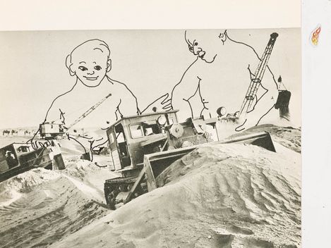 Bagger auf Sand