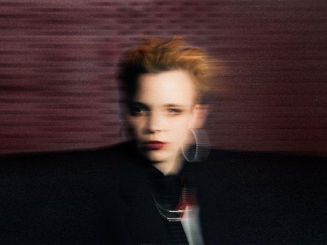 blurred portrait of a young woman