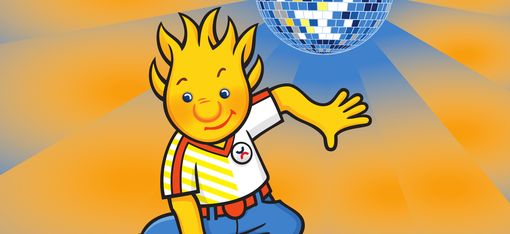 Holli mit Discokugel