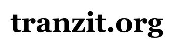 tranzit.org logo in black letters