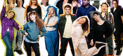 Künstlerinnen und Künstler von VRUM performing arts collective sind als Collage auf dem Bild zu sehen.