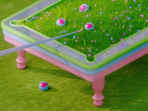 The picture shows a snooker table.
